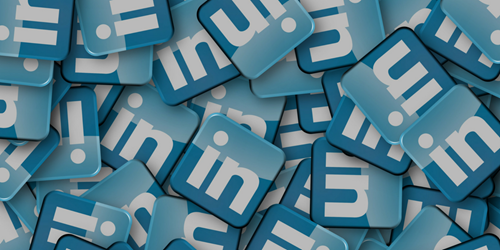 A pile of LinkedIn icons.